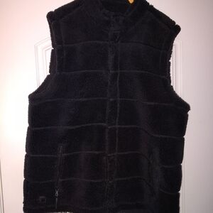 Cody James Black Faux Fur Snap Vest XL Western